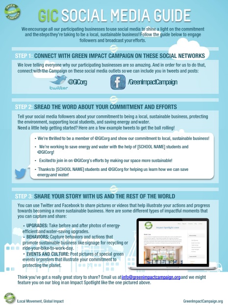green impact social media guide small business